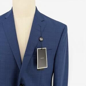 Sean John Men's Classic-Fit Stretch Textured Suit Blazer Jacket Blue 40 S